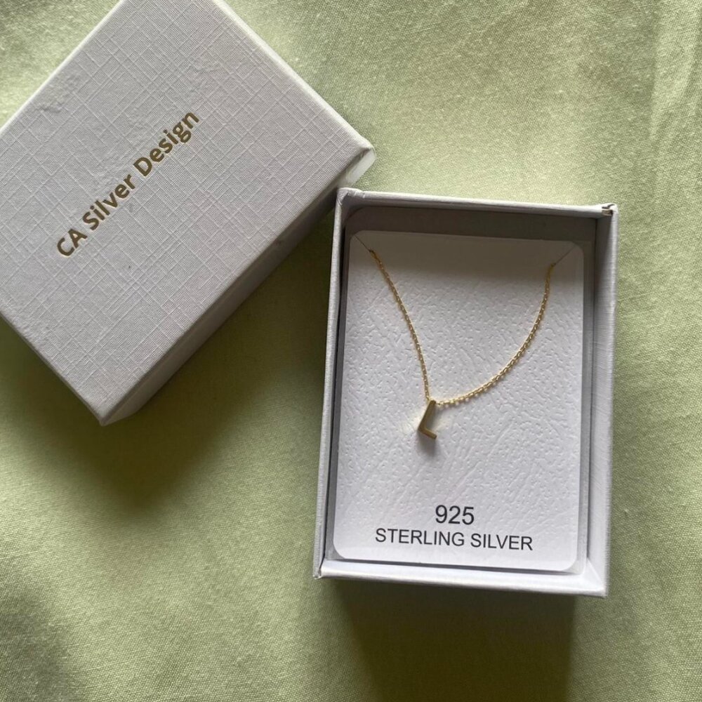 “L” Sterling silver necklace